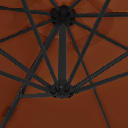 Cantilever Garden Parasol with Steel Pole Terracotta 300 cm