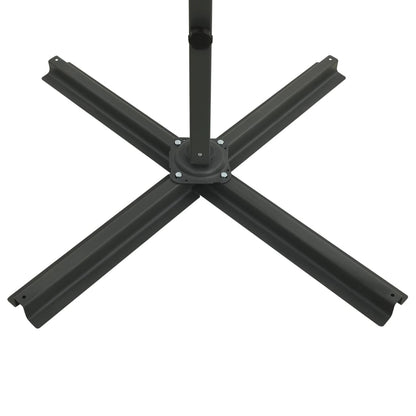 Cantilever Garden Parasol with Pole and LED Lights Sand 300 cm