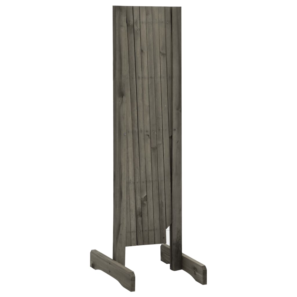 Garden Trellis Fence Grey 150x80 cm Solid Firwood
