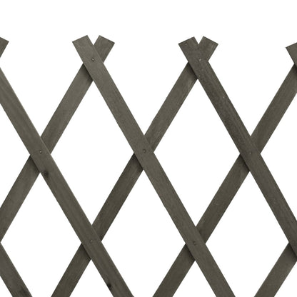Garden Trellis Fence Grey 150x80 cm Solid Firwood