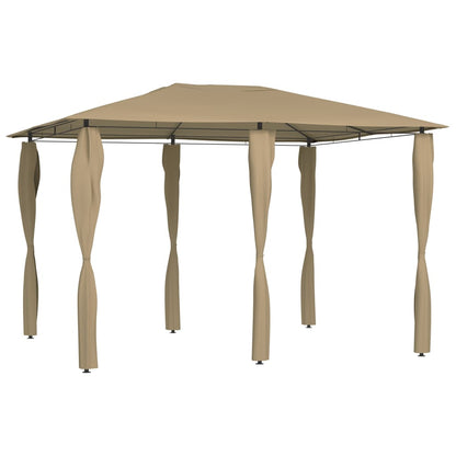 Gazebo with Post Covers 3x4x2.6 m Taupe 160 g/m²