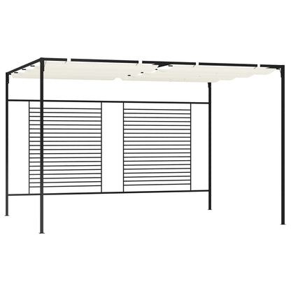 Gazebo with Retractable Roof 3x4x2.3 m Cream 180 g/m²