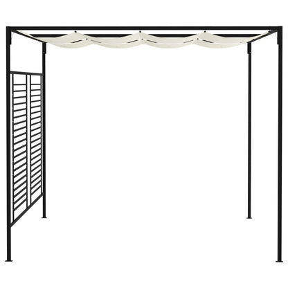 Gazebo with Retractable Roof 3x4x2.3 m Cream 180 g/m²