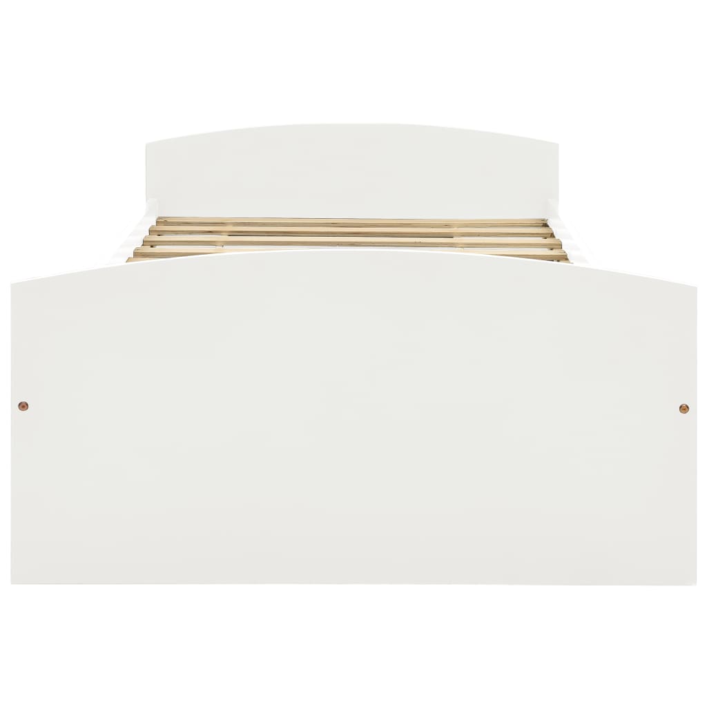 Bed Frame with 2 Drawers without Mattress White 90x200 cm