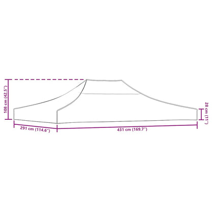 Party Tent Roof 4.5x3 m Green 270 g/m²