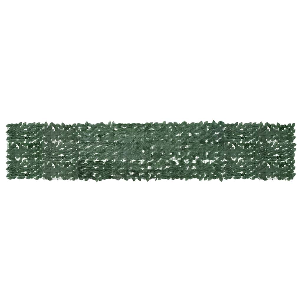 Balcony Screen with Dark Green Leaves 400x75 cm
