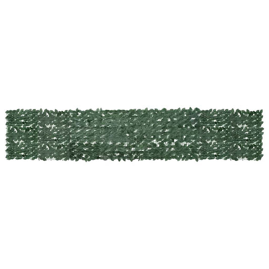 Balcony Screen with Dark Green Leaves 400x75 cm