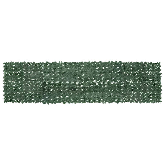 Balcony Screen with Dark Green Leaves 400x100 cm