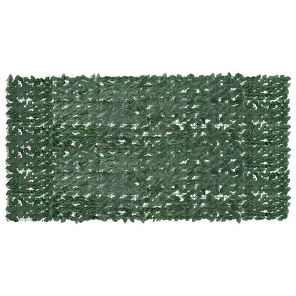 Balcony Screen with Dark Green Leaves 300x150 cm