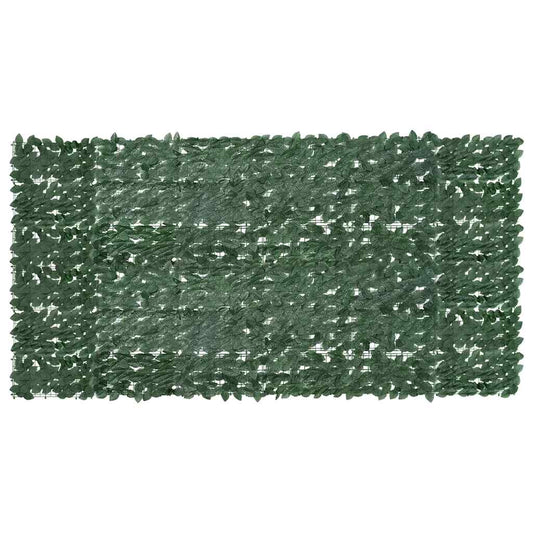 Balcony Screen with Dark Green Leaves 300x150 cm
