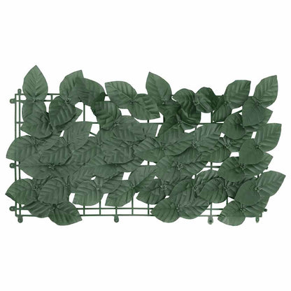 Balcony Screen with Dark Green Leaves 300x150 cm