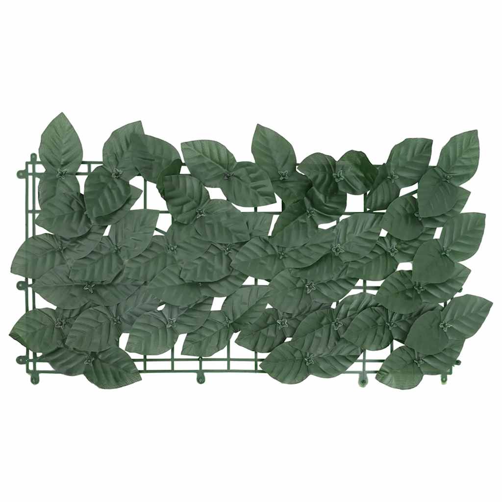 Balcony Screen with Dark Green Leaves 400x150 cm