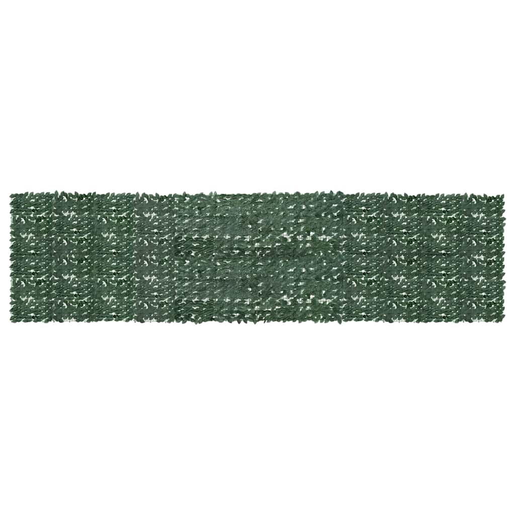 Balcony Screen with Dark Green Leaves 600x150 cm