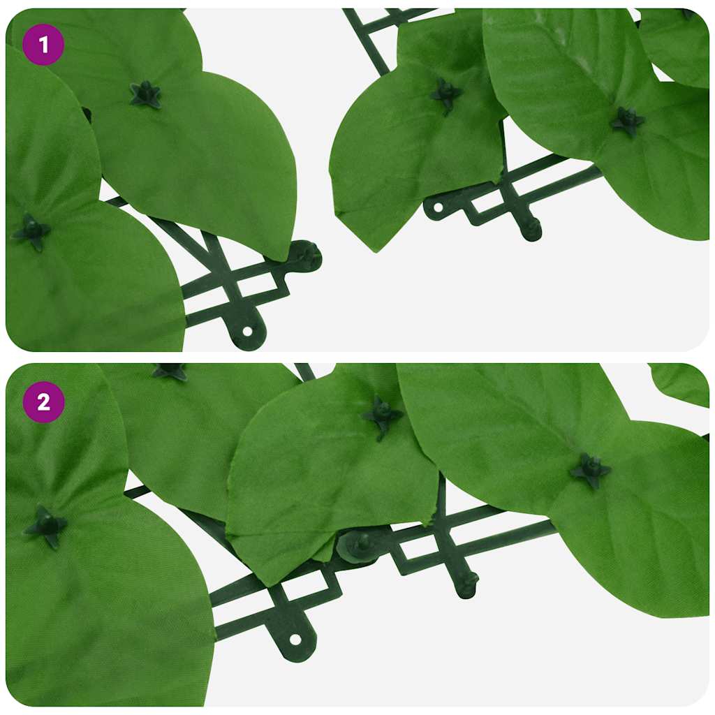 Balcony Screen with Green Leaves 600x75 cm