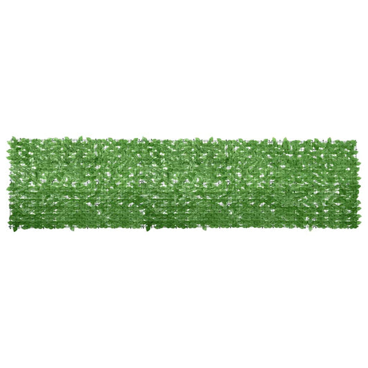 Balcony Screen with Green Leaves 400x100 cm