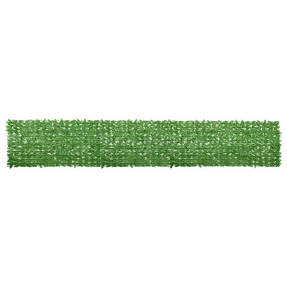 Balcony Screen with Green Leaves 600x100 cm