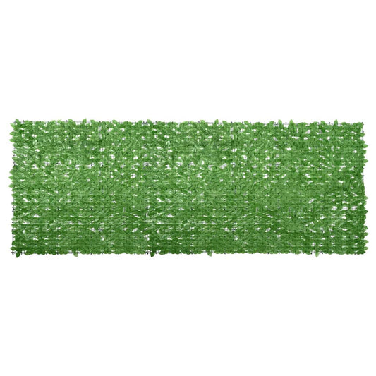Balcony Screen with Green Leaves 400x150 cm