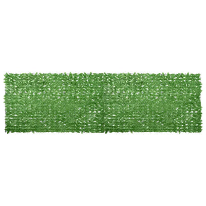 Balcony Screen with Green Leaves 500x150 cm
