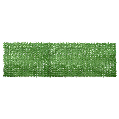 Balcony Screen with Green Leaves 600x150 cm