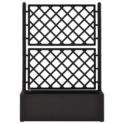 Garden Raised Bed with Trellis and Self Watering System Anthracite