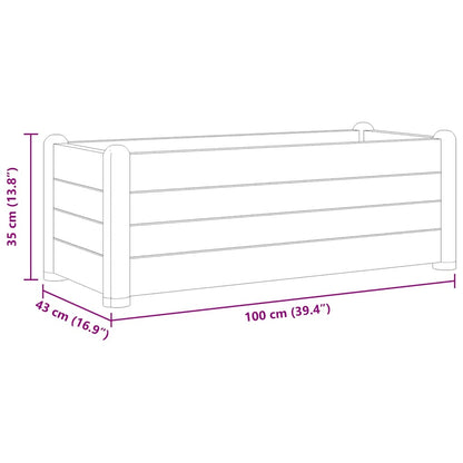 Garden Raised Bed PP Mocha 100x43x35 cm