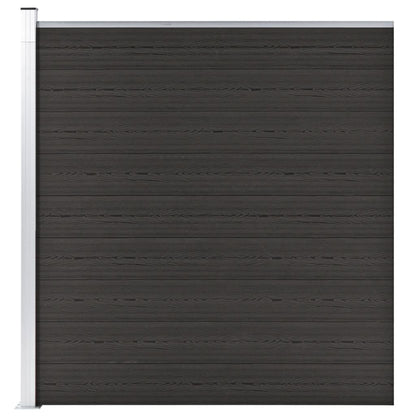 Fence Panel WPC 175x186 cm Black