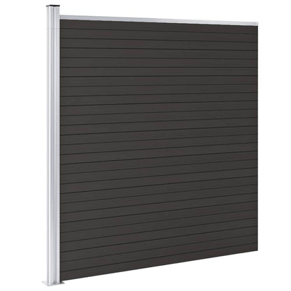 Fence Panel WPC 175x186 cm Black