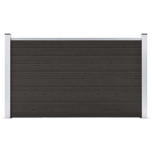 Fence Panel WPC 180x105 cm Black