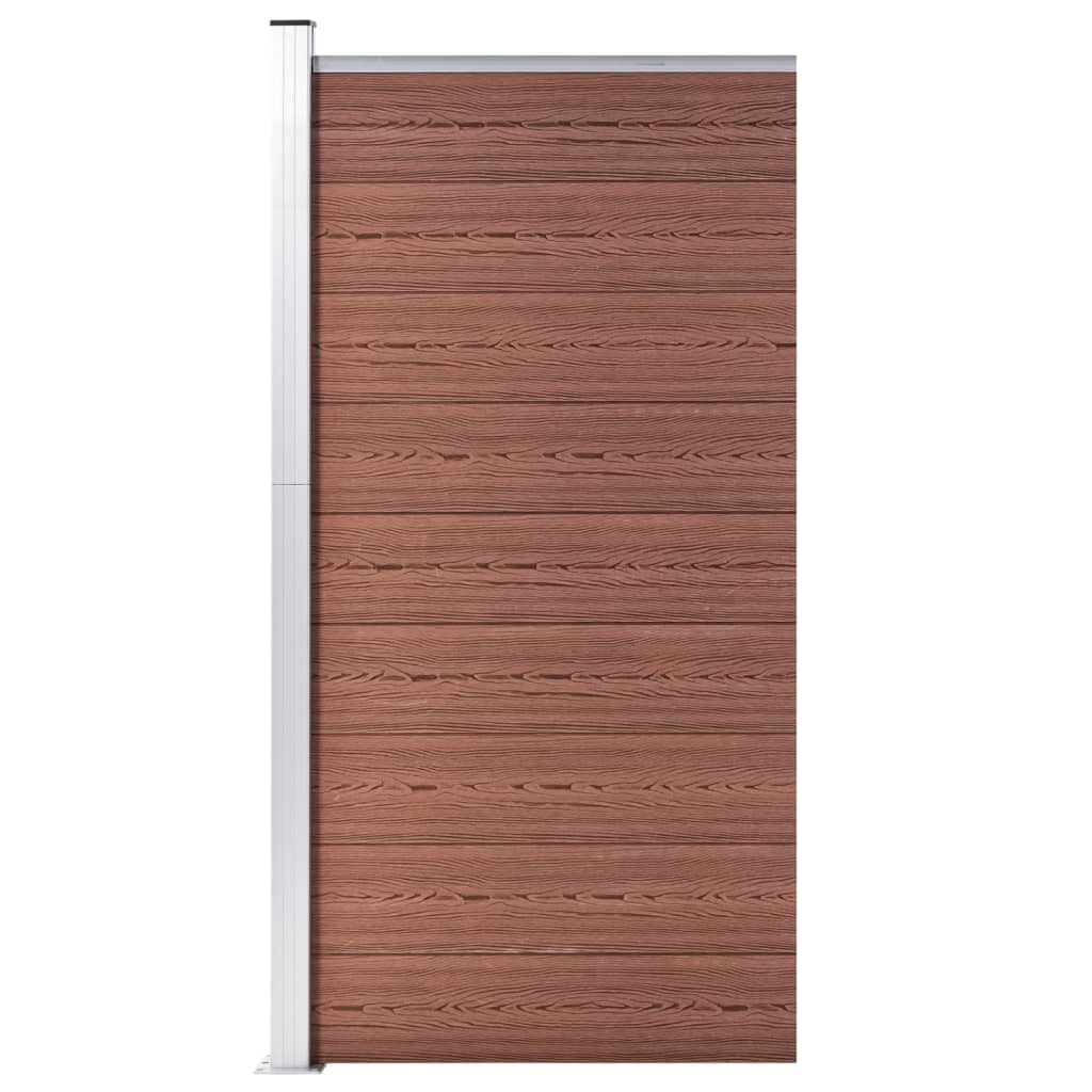 Fence Panel WPC 95x186 cm Brown