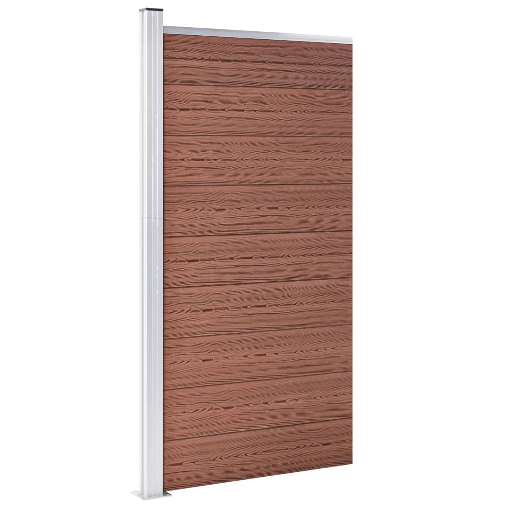 Fence Panel WPC 95x186 cm Brown