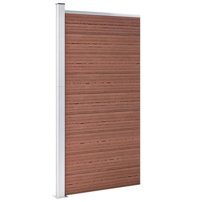 Fence Panel WPC 95x186 cm Brown