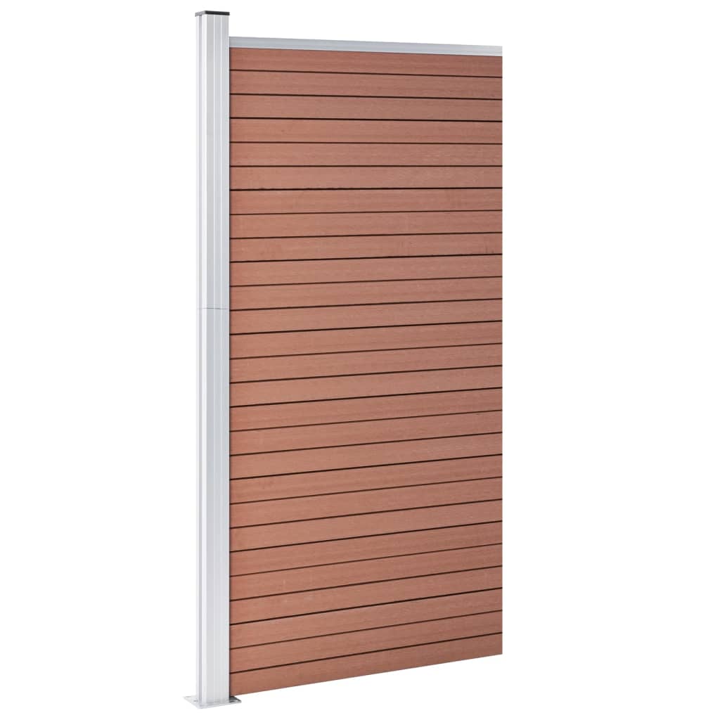 Fence Panel WPC 95x186 cm Brown