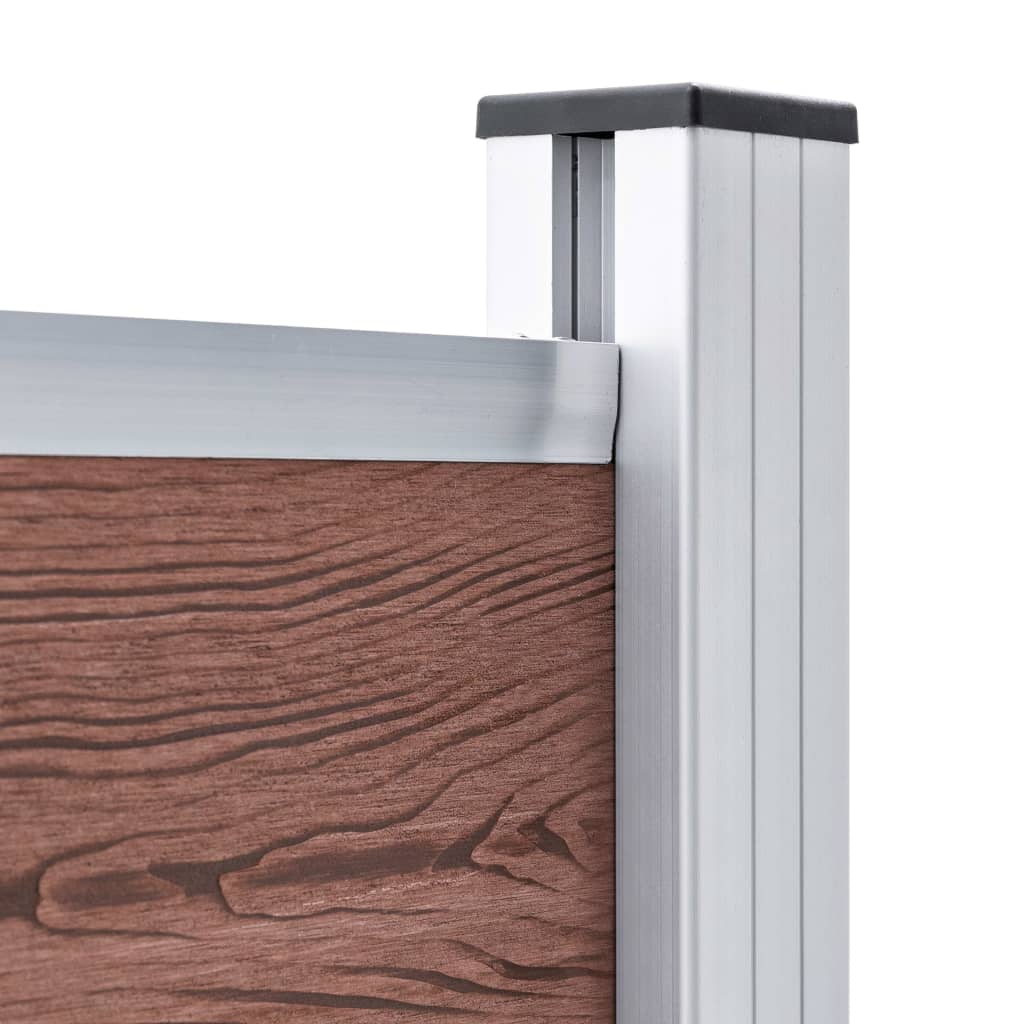 Fence Panel WPC 95x186 cm Brown