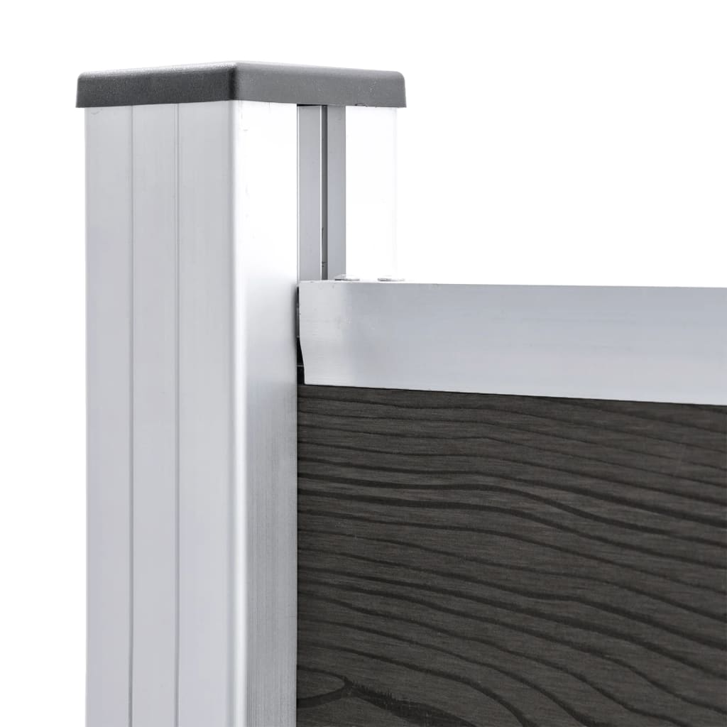 Fence Panel WPC 95x186 cm Grey