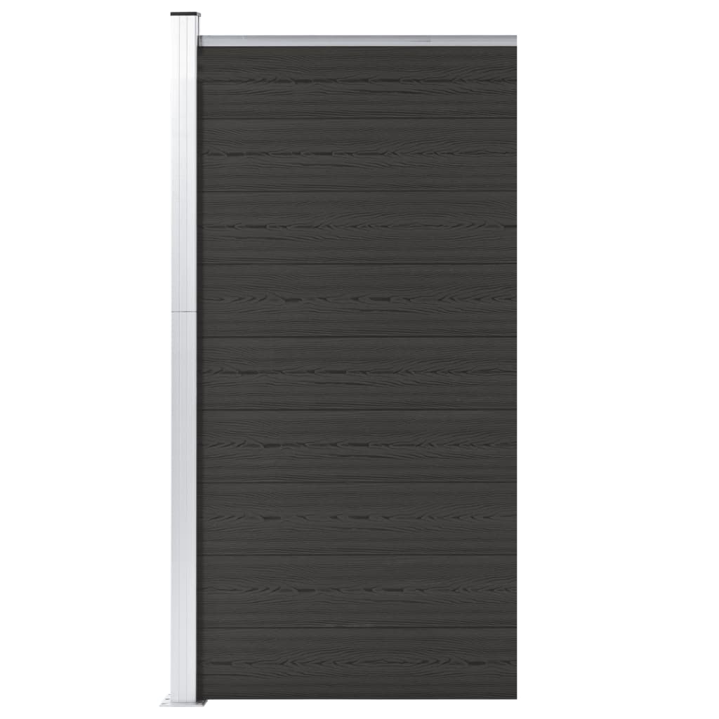 Fence Panel WPC 95x186 cm Black