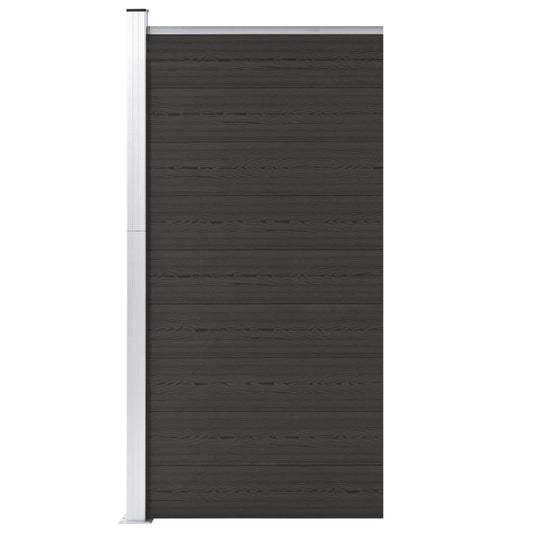 Fence Panel WPC 95x186 cm Black