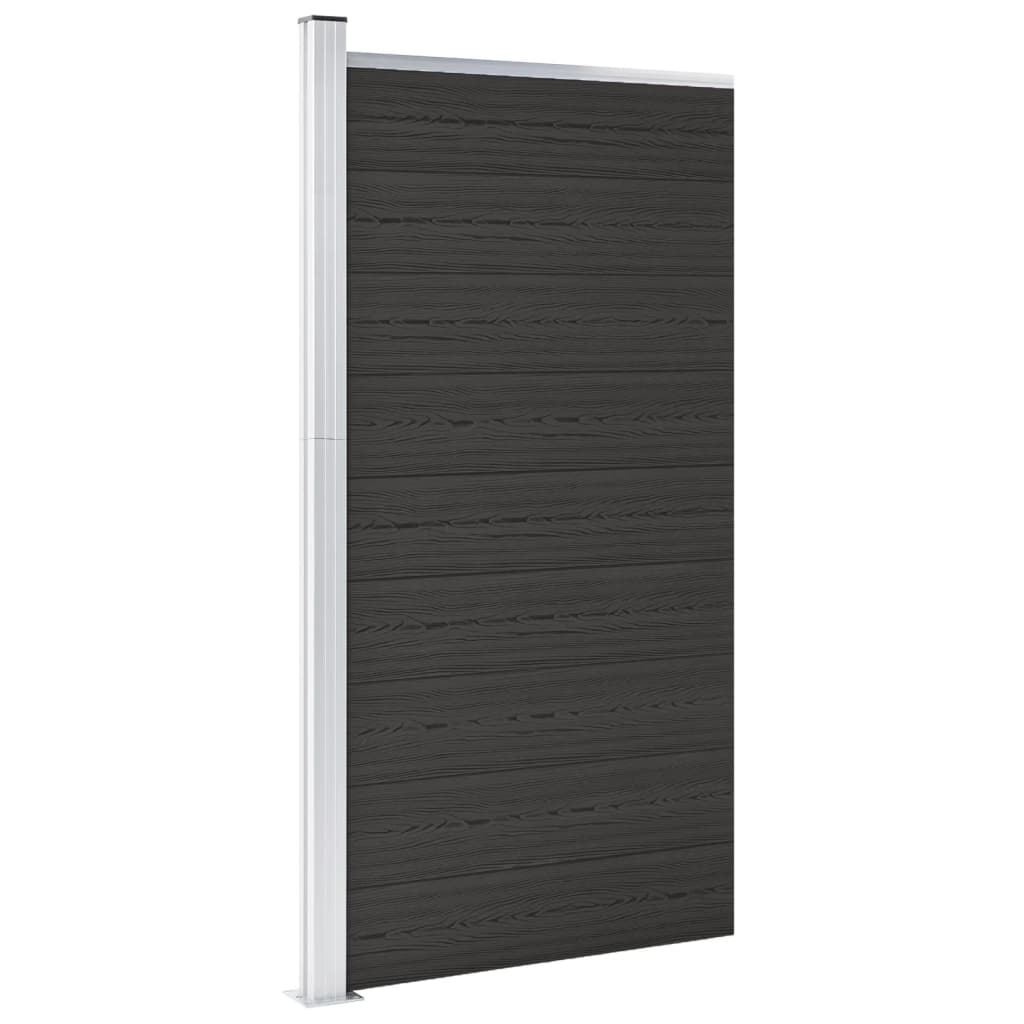 Fence Panel WPC 95x186 cm Black