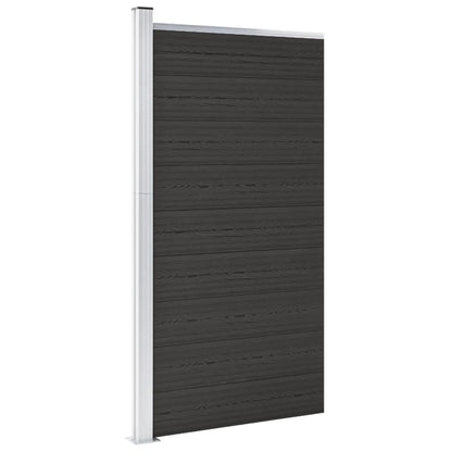 Fence Panel WPC 95x186 cm Black