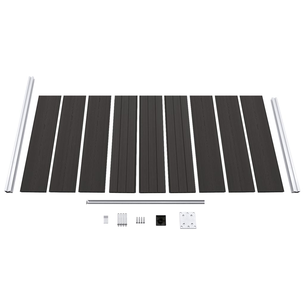 Fence Panel WPC 95x186 cm Black