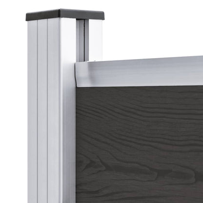Fence Panel WPC 95x186 cm Black
