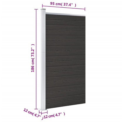 Fence Panel WPC 95x186 cm Black