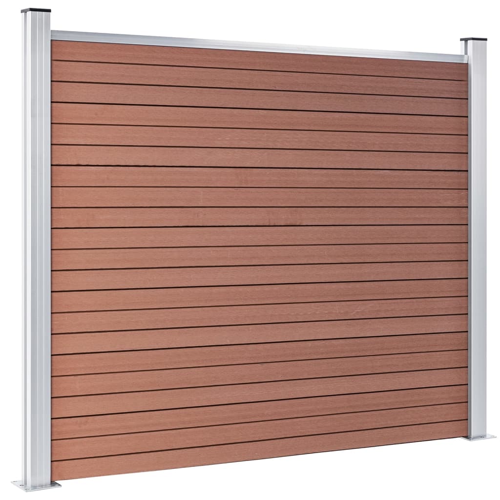Fence Panel WPC 180x146 cm Brown
