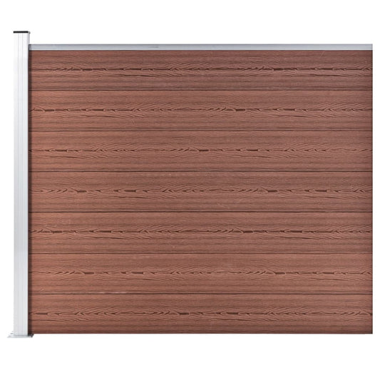 Fence Panel WPC 175x146 cm Brown