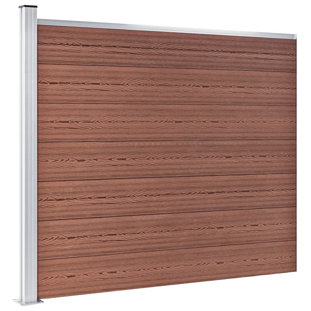 Fence Panel WPC 175x146 cm Brown