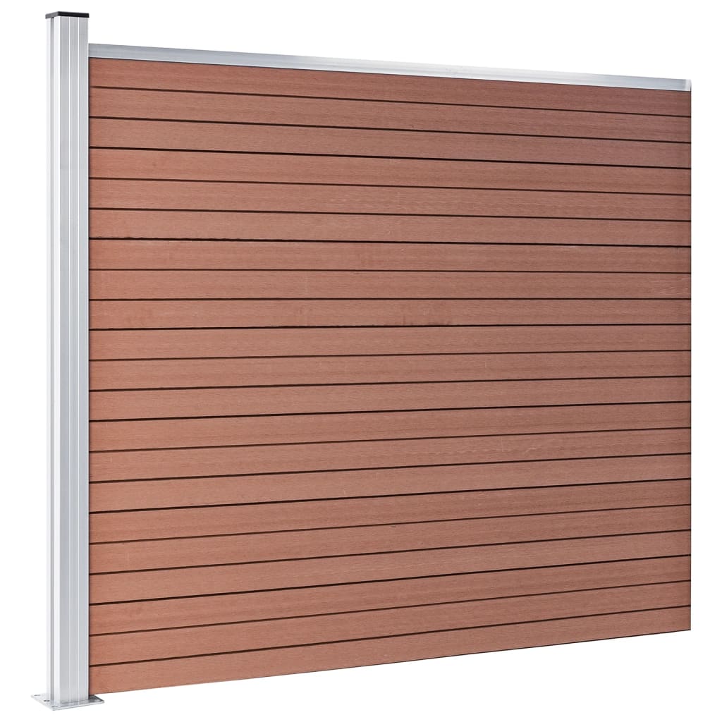Fence Panel WPC 175x146 cm Brown