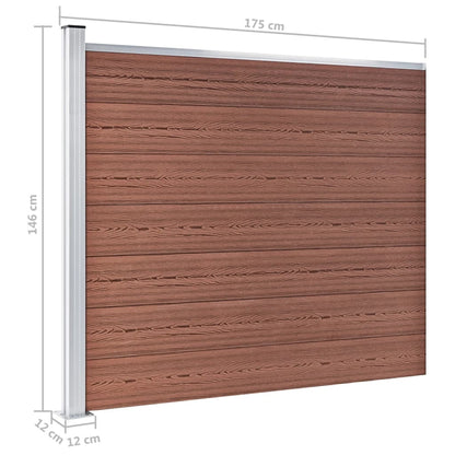 Fence Panel WPC 175x146 cm Brown