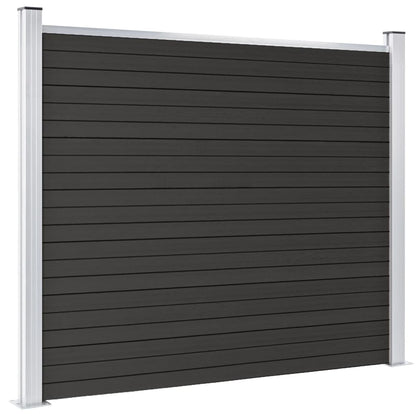 Fence Panel WPC 180x146 cm Grey