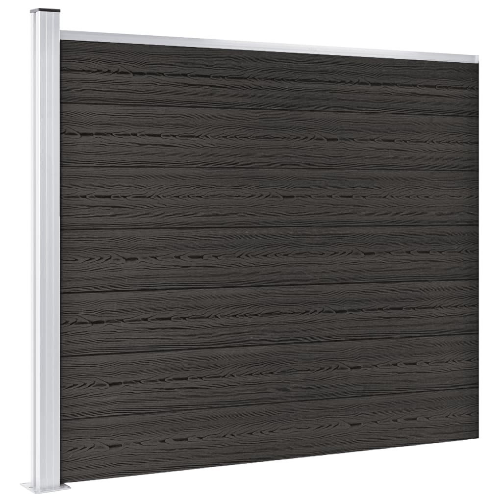Fence Panel WPC 175x146 cm Grey
