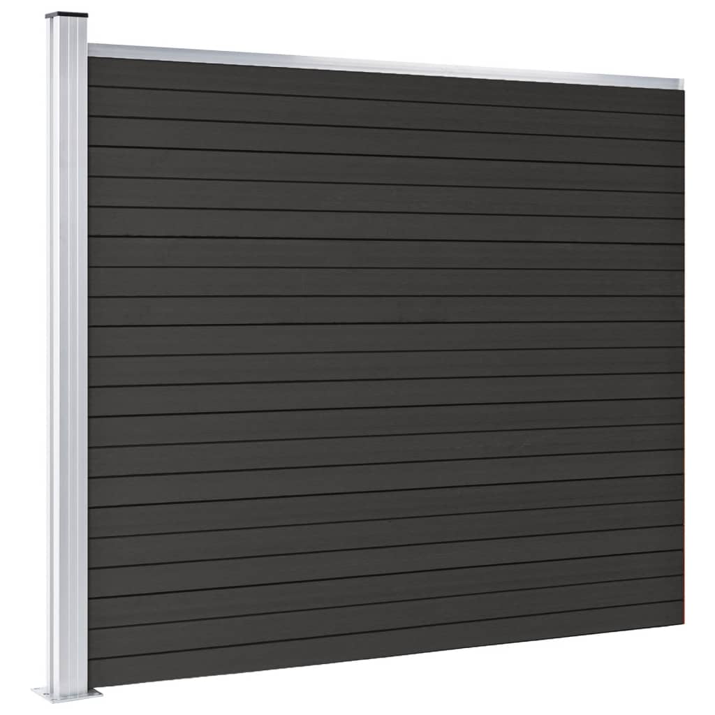 Fence Panel WPC 175x146 cm Grey