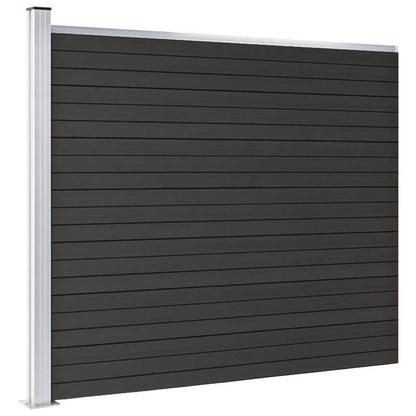 Fence Panel WPC 175x146 cm Grey